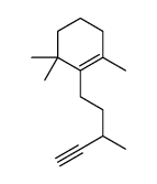 1,3,3-trimethyl-2-(3-methylpent-4-ynyl)cyclohexene Structure