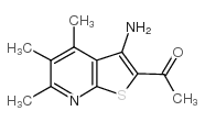 1-(3-amino-4,5,6-trimethylthieno[2,3-b]pyridin-2-yl)ethanone结构式