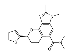 (8S)-N,N,2,3-tetramethyl-8-(thiophen-2-yl)-3,6,7,8-tetrahydrochromeno[7,8-d]imidazole-5-carboxamide Structure