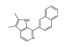 2,3-dimethyl-7-naphthalen-2-yl-1H-pyrrolo[2,3-c]pyridine结构式
