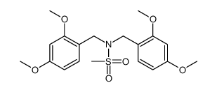 N,N-bis[(2,4-dimethoxyphenyl)methyl]methanesulfonamide结构式