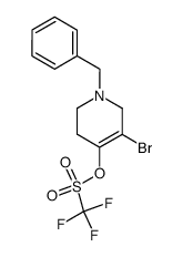 1-benzyl 5-bromo-4-trifluromethanesulfonyloxy-1,2,3,6-tetrahydropyridine结构式