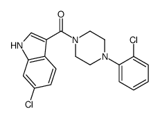(6-chloro-1H-indol-3-yl)-[4-(2-chlorophenyl)piperazin-1-yl]methanone结构式