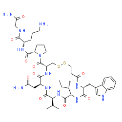 1-deamino-2-Trp-4-Val-8-Orn-OT structure