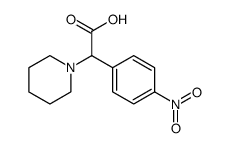 1-Piperidineacetic acid, α-(4-nitrophenyl)结构式