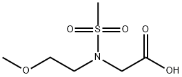 2-[N-(2-甲氧基乙基)甲磺酰胺基]乙酸结构式