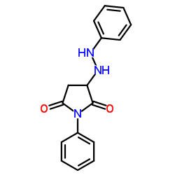 1-Phenyl-3-(2-phenylhydrazino)-2,5-pyrrolidinedione结构式