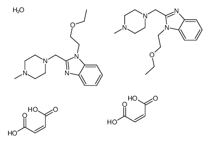 (E)-but-2-enedioic acid,1-(2-ethoxyethyl)-2-[(4-methylpiperazin-1-yl)methyl]benzimidazole,hydrate Structure