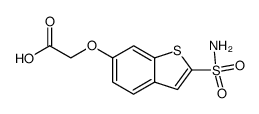 6-(carboxymethoxy)benzothiophene-2-sulfonamide结构式