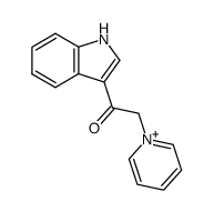 1-(2-indol-3-yl-2-oxo-ethyl)-pyridinium结构式