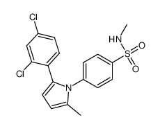 4-(2-(2,4-dichloro-phenyl)-5-methyl-pyrrol-1-yl)-N-methyl-benzenesulfonamide结构式
