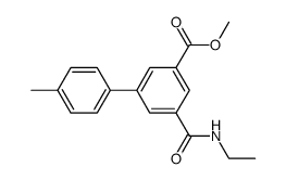 5-ethylcarbamoyl-4′-methyl-biphenyl-3-carboxylic acid methyl ester结构式