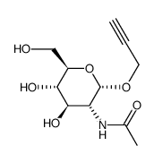 Propargyl 2-acetamido-2-deoxy-α-D-glucoside solution结构式