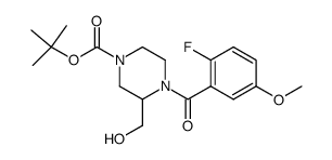 tert-butyl 4-(2-fluoro-5-methoxybenzoyl)-3-(hydroxymethyl)piperazine-1-carboxylate Structure