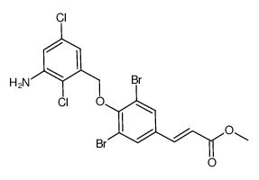 methyl (E)-3-{4-[(2,5-dichloro-3-amino-benzyl)oxy]-3,5-dibromophenyl}acrylate Structure