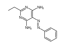 2-ethyl-5-phenylazo-pyrimidine-4,6-diyldiamine结构式