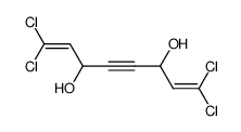 1,1,8,8-tetrachloro-octa-1,7-dien-4-yne-3,6-diol结构式