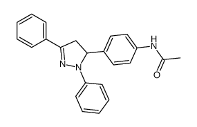 N-[4-(2,5-diphenyl-3,4-dihydropyrazol-3-yl)phenyl]acetamide Structure
