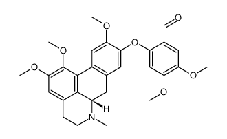 4,5-Dimethoxy-2-[[(6aS)-5,6,6a,7-tetrahydro-1,2,10-trimethoxy-6-methyl-4H-dibenzo[de,g]quinolin-9-yl]oxy]benzaldehyde结构式