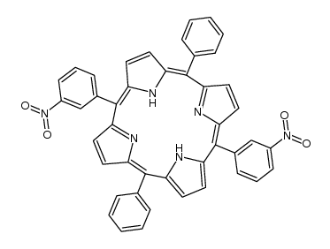 5,15-bis(3-nitrophenyl)-10,20-diphenylporphyrin Structure