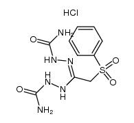 2-(1-(2-carbamoylhydrazinyl)-2-(phenylsulfonyl)ethylidene)hydrazinecarboxamide hydrochloride Structure