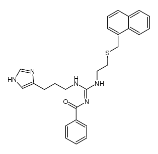 N-Benzoyl-N'-[3-(imidazol-4-yl)propyl]-N"-[2-[(naphth-1-yl) methylthio]ethyl]-guanidine Structure