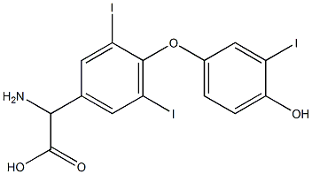 Be-nzenacetic acid,a-aMino-4-(4-hydroxy-3-iodophenoxy)-3,5-diiodo- Structure