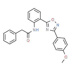 N-{2-[3-(4-Methoxyphenyl)-1,2,4-oxadiazol-5-yl]phenyl}-2-phenylacetamide structure