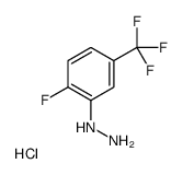 Hydrazine, [2-fluoro-5-(trifluoromethyl)phenyl]-, hydrochloride structure