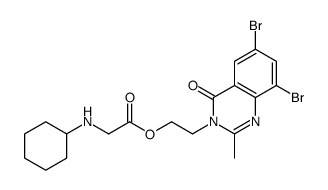 2-(6,8-dibromo-2-methyl-4-oxoquinazolin-3-yl)ethyl 2-(cyclohexylamino)acetate Structure