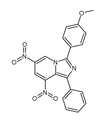 3-(4-methoxyphenyl)-6,8-dinitro-1-phenylimidazo[1,5-a]pyridine结构式