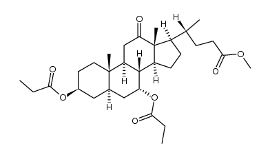 Methyl 3β,7α-dipropionyloxy-12-oxo-5α-cholanate Structure