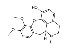 [12aS,(+)]-1,2,3,12aβ-Tetrahydro-1-methyl-8,9-dimethoxy-12H-[1]benzoxepino[2,3,4-ij]isoquinoline-6-ol结构式