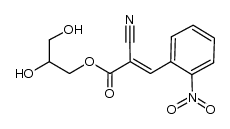 (E)-2,3-dihydroxypropyl 2-cyano-3-(2-nitrophenyl)acrylate结构式