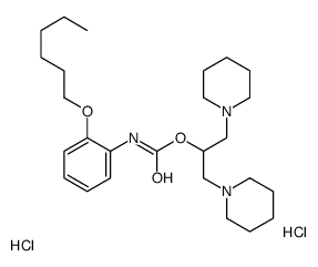 1,3-di(piperidin-1-yl)propan-2-yl N-(2-hexoxyphenyl)carbamate,dihydrochloride结构式