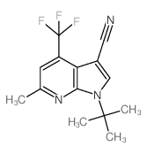 1-(TERT-BUTYL)-6-METHYL-4-(TRIFLUOROMETHYL)-1H-PYRROLO[2,3-B]PYRIDINE-3-CARBONITRILE structure