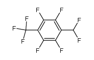 1-trifluoromethyl-4-difluoromethyl-2,3,5,6-tetrafluorobenzene结构式