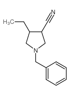 1-BENZYL-4-ETHYL-PYRROLIDINE-3-CARBONITRILE structure