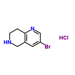 3-Bromo-5,6,7,8-tetrahydro-1,6-naphthyridine hydrochloride Structure