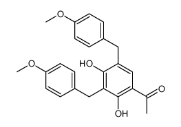 1-[2,4-dihydroxy-3,5-bis[(4-methoxyphenyl)methyl]phenyl]ethanone结构式