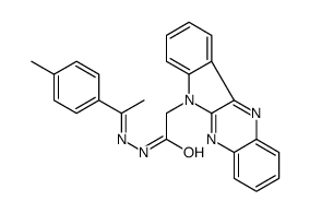 2-indolo[3,2-b]quinoxalin-6-yl-N-[(E)-1-(4-methylphenyl)ethylideneamino]acetamide结构式