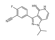 5-(4-amino-1-propan-2-ylpyrazolo[4,3-c]pyridin-3-yl)-2-fluorobenzonitrile结构式