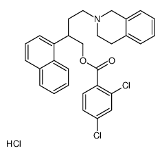 [4-(3,4-dihydro-1H-isoquinolin-2-yl)-2-naphthalen-1-ylbutyl] 2,4-dichlorobenzoate,hydrochloride Structure
