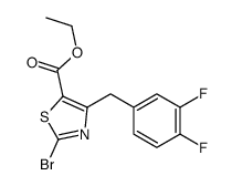 ethyl 2-bromo-4-[(3,4-difluorophenyl)methyl]-1,3-thiazole-5-carboxylate结构式