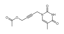 N1-(4-acetoxy-2-butyn-1-yl)thymine Structure