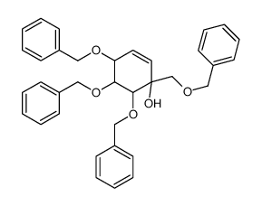4,5,6-Tris(phenylmethoxy)-1-[(phenylmethoxy)Methyl]-2-cyclohexen-1-ol结构式