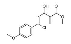 methyl (Z)-5-chloro-3-hydroxy-5-(4-methoxyphenyl)-2-methylidenepent-4-enoate结构式