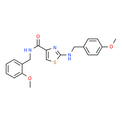 N-(2-Methoxybenzyl)-2-[(4-methoxybenzyl)amino]-1,3-thiazole-4-carboxamide结构式