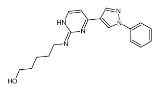 5-{[4-(1-Phenyl-1H-pyrazol-4-yl)-2-pyrimidinyl]amino}-1-pentanol Structure