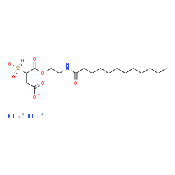 Butanedioic acid, sulfo-, 1-2-(1-oxododecyl)aminoethyl ester, diammonium salt结构式